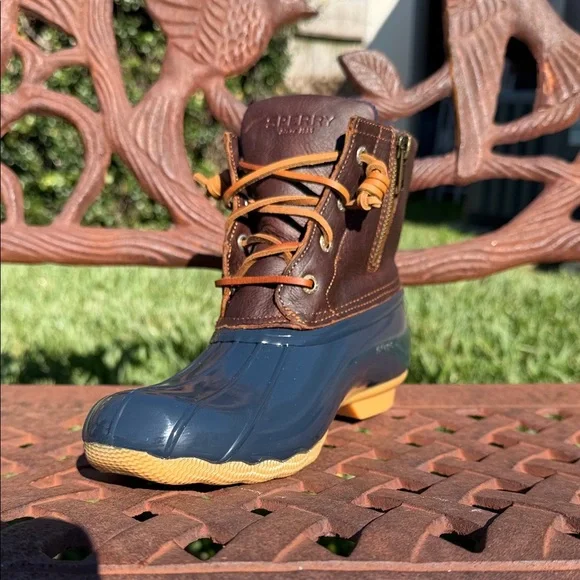 NWT Sperry Saltwater Duck Boots Leather - Picture 3 of 10